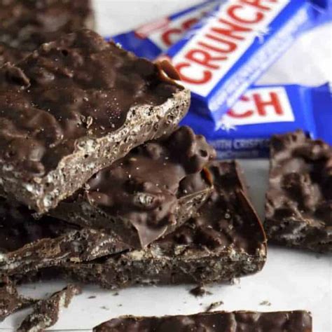 2 Ingredient Chocolate Crunch Bars Nestle Crunch Bar Copycat Recipe