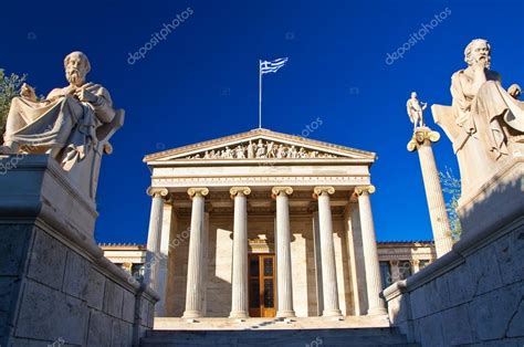 Academia De Atenas Con El Monumento De Platón Y Sócrates 2023
