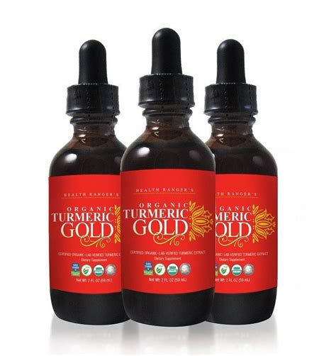 Health Ranger S Organic Turmeric Gold Liquid Extract 2 Fl Oz 3 Pack Organic Turmeric