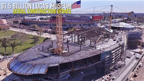 George Lucas Museum Aerial Construction Tour Next To La Coliseum March
