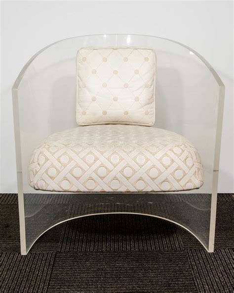 For designers laura kirar and vincenzo avanzato, it's crystal clear that plastic furnishings are an easy way to add modern chic to any room. Mid Century Pair of Lucite Barrel Back Chairs at 1stdibs