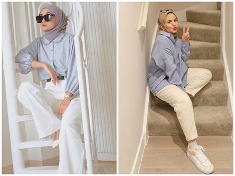 Ini Dia, 10 OOTD Kemeja Yang Chic Untuk Kamu Yang Berhijab | clube