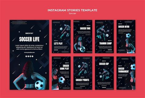 Free Psd Soccer Instagram Stories Template