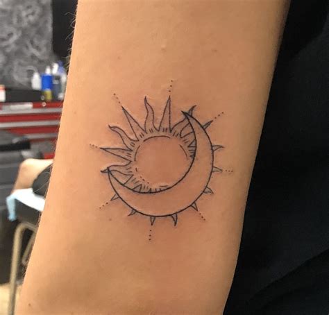 Sun Moon Tattoo Simplistic Tattoos Sun Tattoo Designs Hand Tattoos