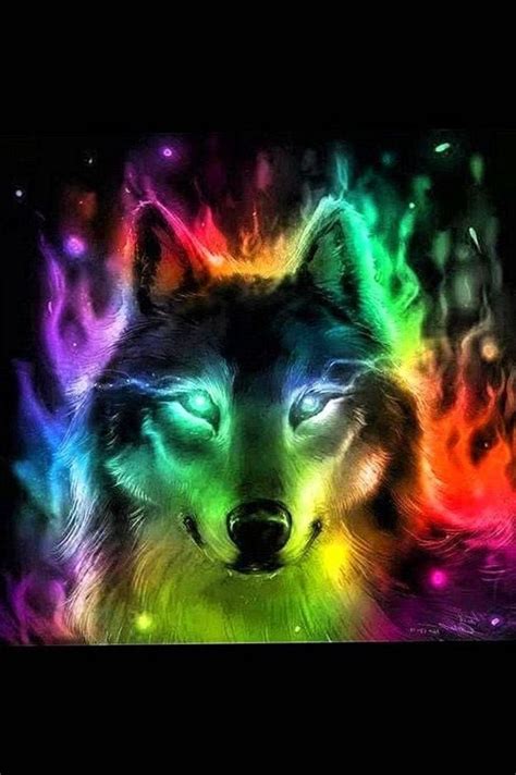 Rainbow Wolf Wallpapers Wolf Wallpaperspro