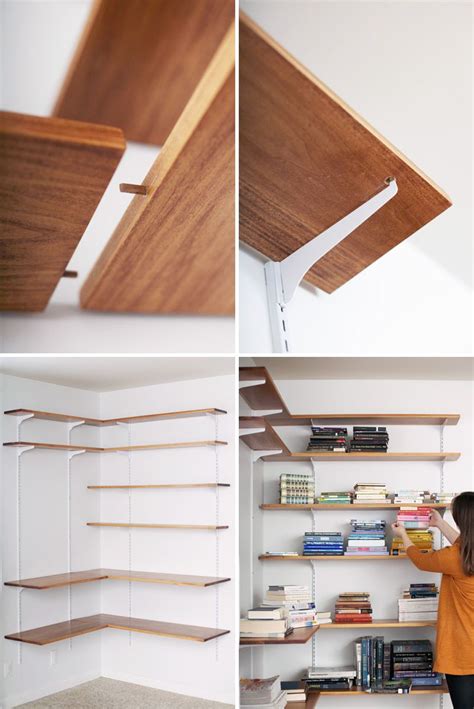 Build And Organize A Corner Shelving System Bookshelves Diy Diy Wood