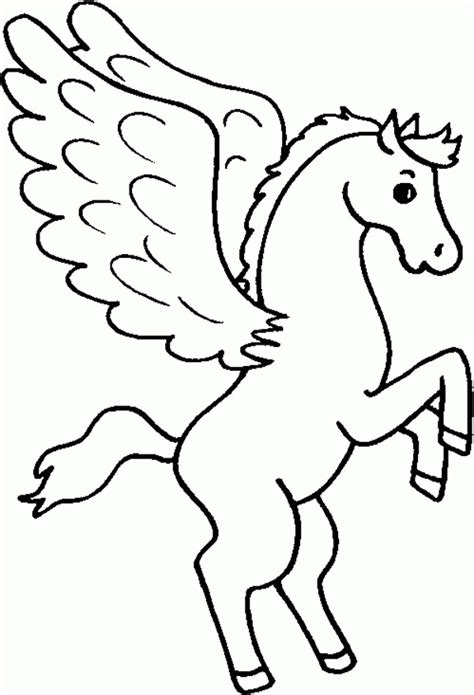 Cute Baby Pegasus Coloring Page Coloring Pages