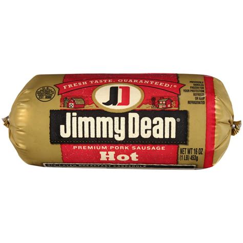 Jimmy Dean Premium Pork Hot Sausage Roll 16 Oz