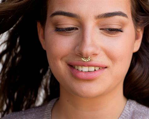 Nose Piercing Septum Jewelry Gold Septum Gold Septum Ring