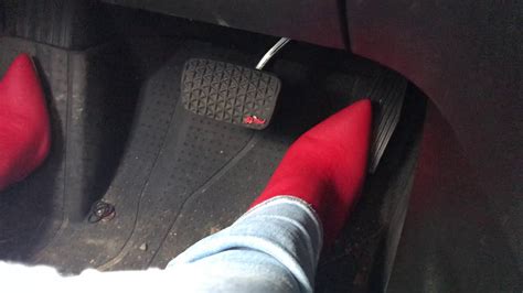 Pedal Pumping A Driving In Red Heeled Boots Youtube