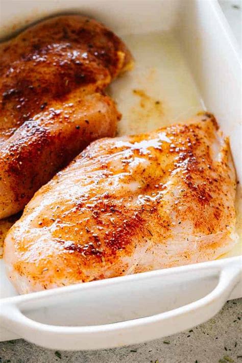 For an extra golden crust, you can also brown your chicken in an ovenproof skillet first and then finish baking it in the oven—this will take about the same amount of time (about 8 minutes in the skillet and 10 to 15 minutes in the oven). Oven Baked Chicken Breasts | The BEST Way to Bake Chicken ...