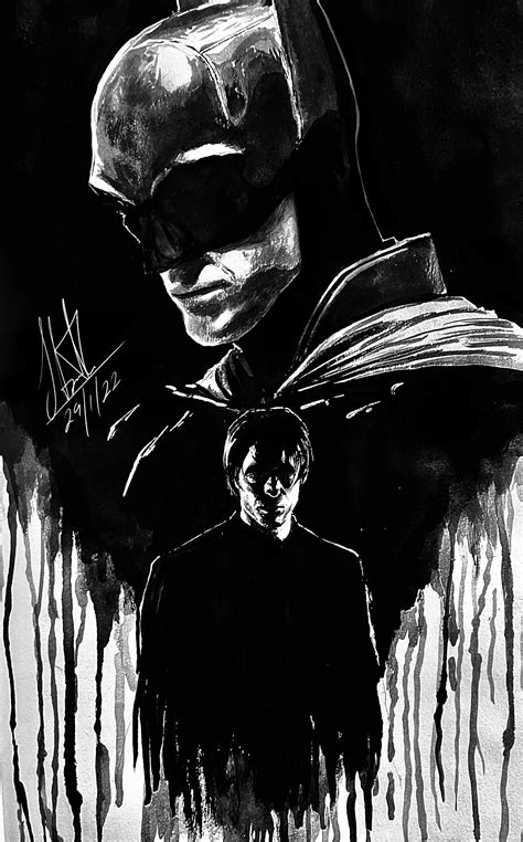 The Batman Ink Sketch By Me Rcomicbooks