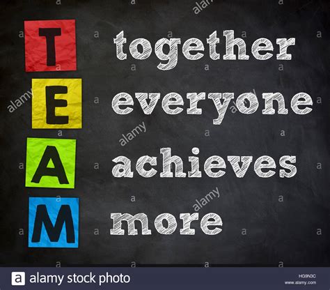 team - together everyone achieves more Stock Photo: 130521200 - Alamy