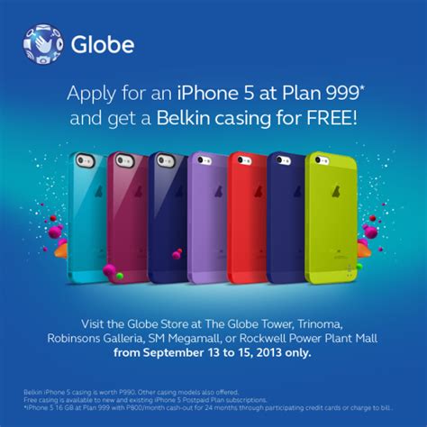 Get Iphone 5 At Globe Plan 999 And Take Home Free Belkin Case
