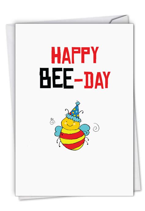 The cutest pun cards by impaper Birthday Puns-Bee: Stylish Birthday Paper Card