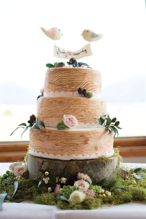 Unique Woodland Wedding Cakes To Get Inspired 23 Weddingomania