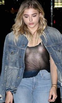 Chloe Grace Moretz Out With Her Nipple Piercings Glistening In The