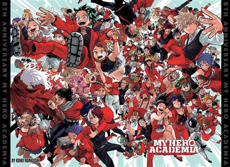 Horikoshi Art On Twitter My Hero Academia 8th Anniversary Color