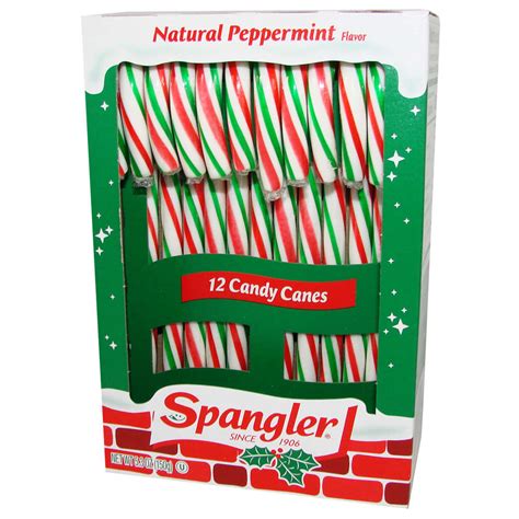 Spangler Candy Canes Nat Peppermint Rotgrünweiß 12 St 150 G
