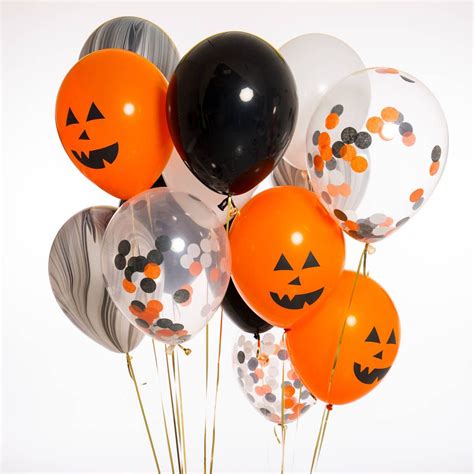 Pack Of 14 Halloween Glam Party Balloons By Bubblegum Balloons
