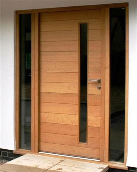 Nobu Modern Solid Mahogany Wood Horizontal Planks Entry Door Etsy In