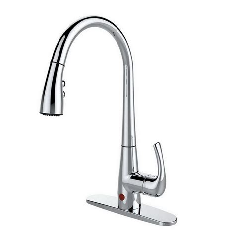 Dalmo dakf5f touchless sensor kitchen faucet is integrated with high tech sensors that immediately activate the water flow once the hand movement is detected. Runfine Single-Handle Pull-Down Sprayer Kitchen Faucet ...