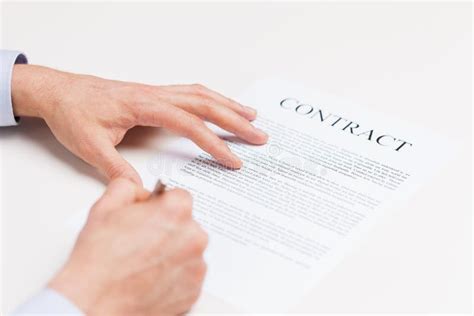 Man Signing A Contract Stock Image Image Of Legal Employer 34603369