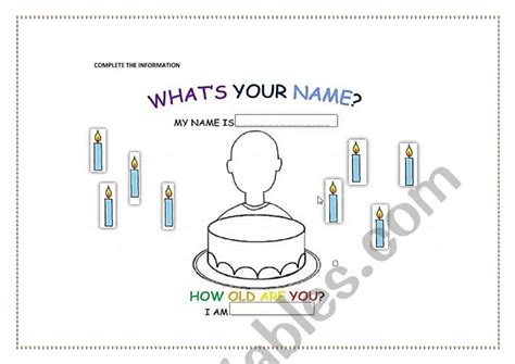 What Is Your Name And How Old Are You Esl Worksheet By Juans