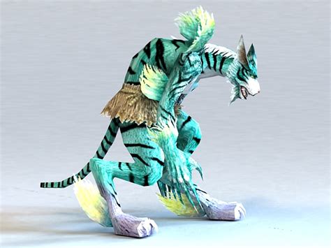 Humanoid Tiger 3d Model 3ds Max Files Free Download Modeling 38554 On