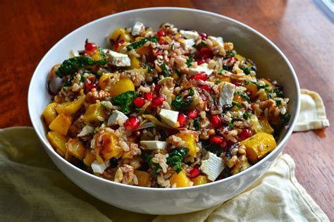 Nourish The Roots Wild Rice Salad With Butternut Squash And Pomegranate