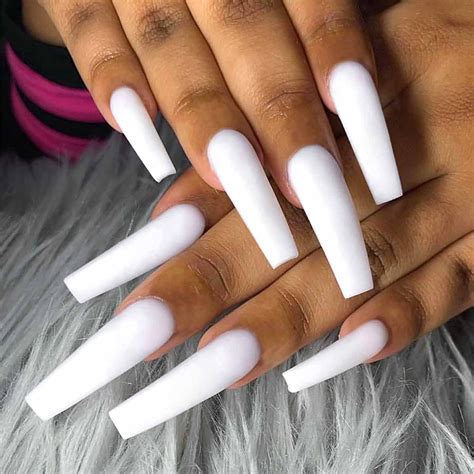 Buy Florry Coffin Extra Long Fake Nails Ballerina Press On Nails Matte
