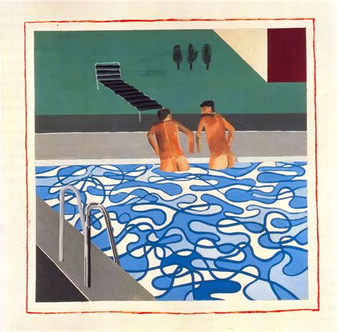 David Hockney Two babes in a Pool Hollywood Malerei Kunst Ölgemälde