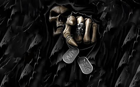 Digital Art Grim Reaper Death Dark Spooky Skull