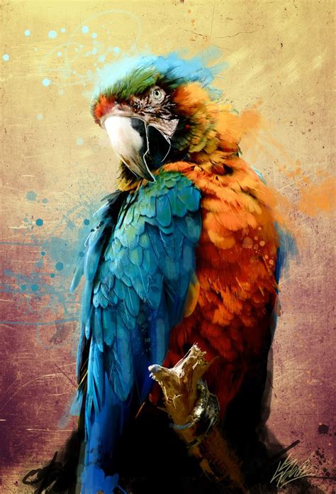 Parrot By Portrateseven Parrot Painting Parrots Art Macaw Art
