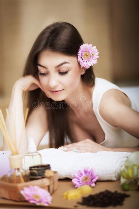 Woman At The Spa Healthy Lifestyle And Relaxation Concept A Beautiful Young Woman On A Massage