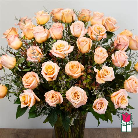 Beretanias 3 Doz Extra Long Stem Peach Rose Bouquet In Honolulu Hi