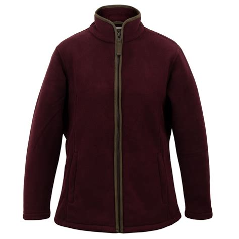 Emily Womens Burgundy Fleece Jacket