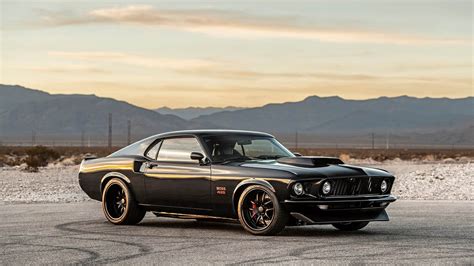 Black 1969 Ford Mustang Boss 429