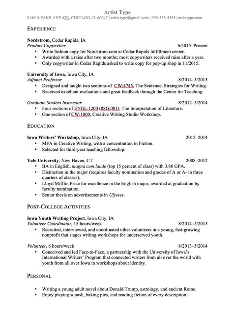 resume template  law school admissions