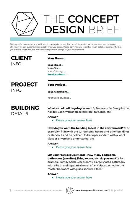 Graphic Design Creative Brief Examples Best Design Idea