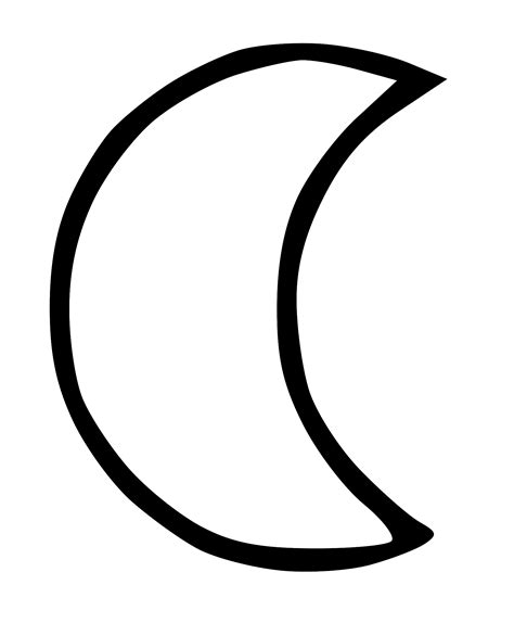 Outline Of A Moon Clipart Best