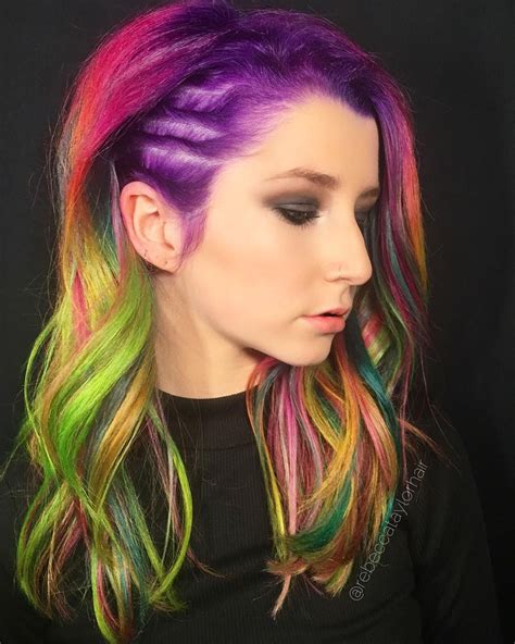 Hairstyles And Beauty Multi Colored Hair Hair Beauty Hair Styles