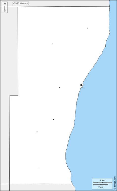 Condado De Ozaukee Mapa Gratuito Mapa Mudo Gratuito Mapa En Blanco