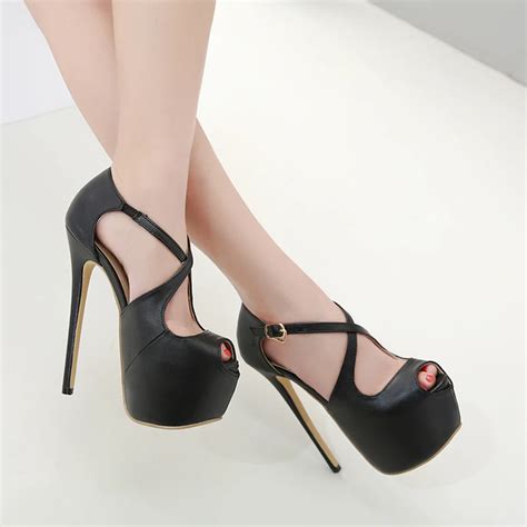 dijigirls sexy high heels women pumps cross tied buckle platform shoes lady nightclub open toe