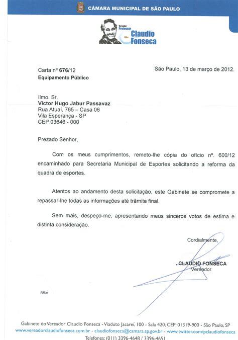 Exemplo De Oficio De Solicitação Para Prefeitura Vários Exemplos