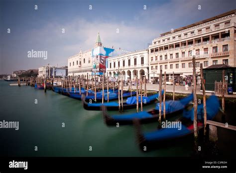 Gondolas Near St Marks Square Venice Italy Stock Photo Alamy