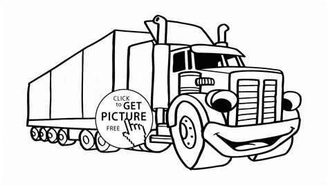 For even more sheet similar to the picture. Cartoon Semi Truck coloring page for preschoolers ...