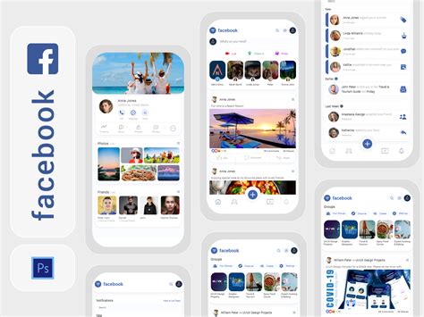 Facebook Redesign Challenge Uplabs