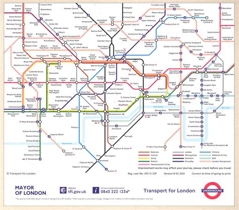 Mapa do Metro de Londres - Dobrar Fronteiras