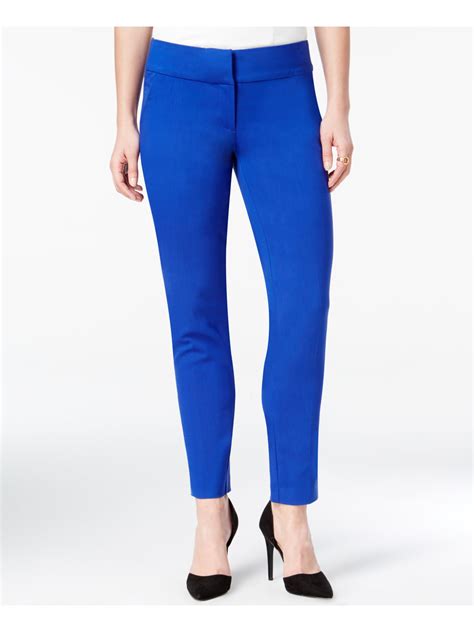Xoxo Womens Blue Stretch Wear To Work Pants 1 Ebay